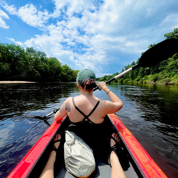 girl kayaking