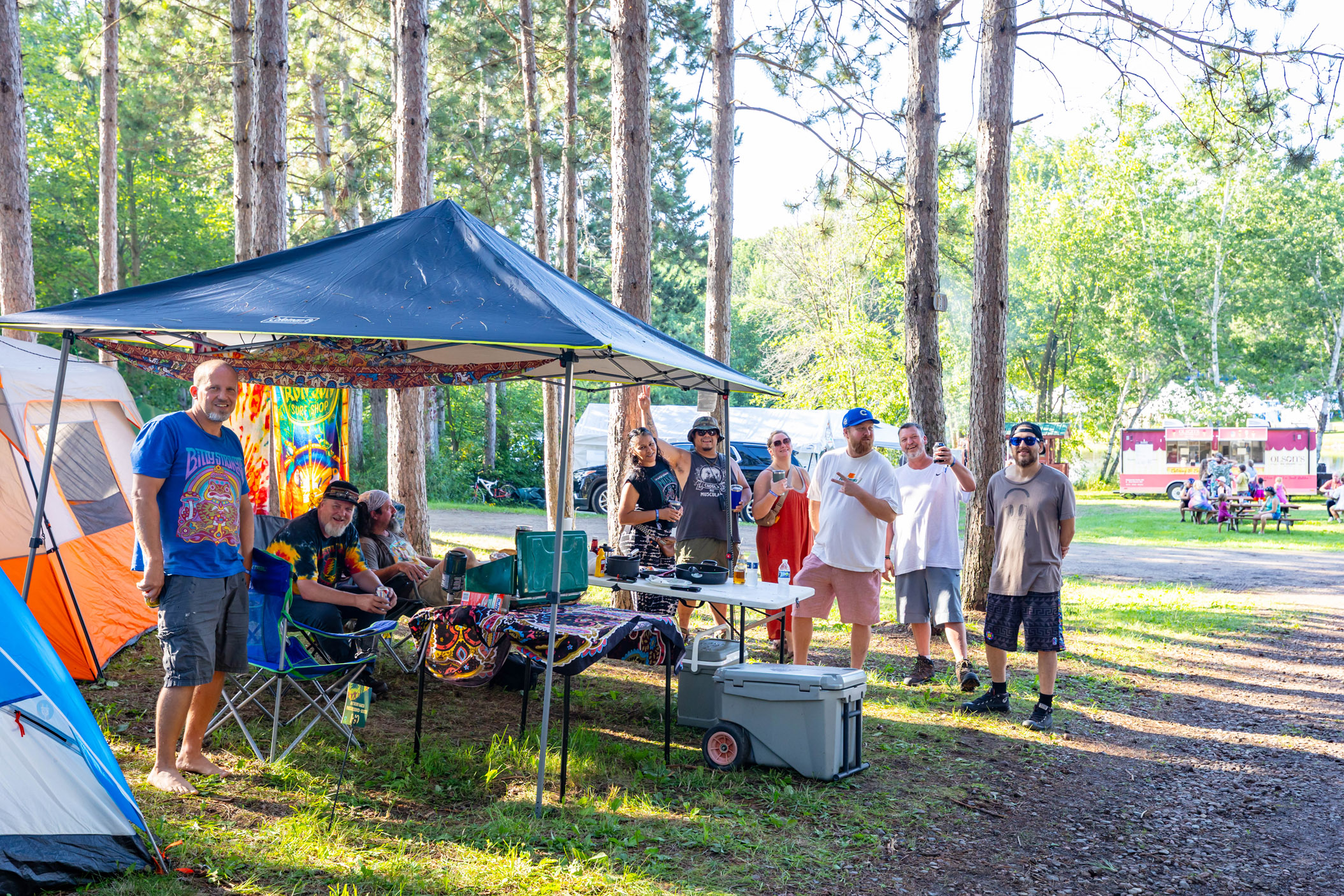 camping at the pines